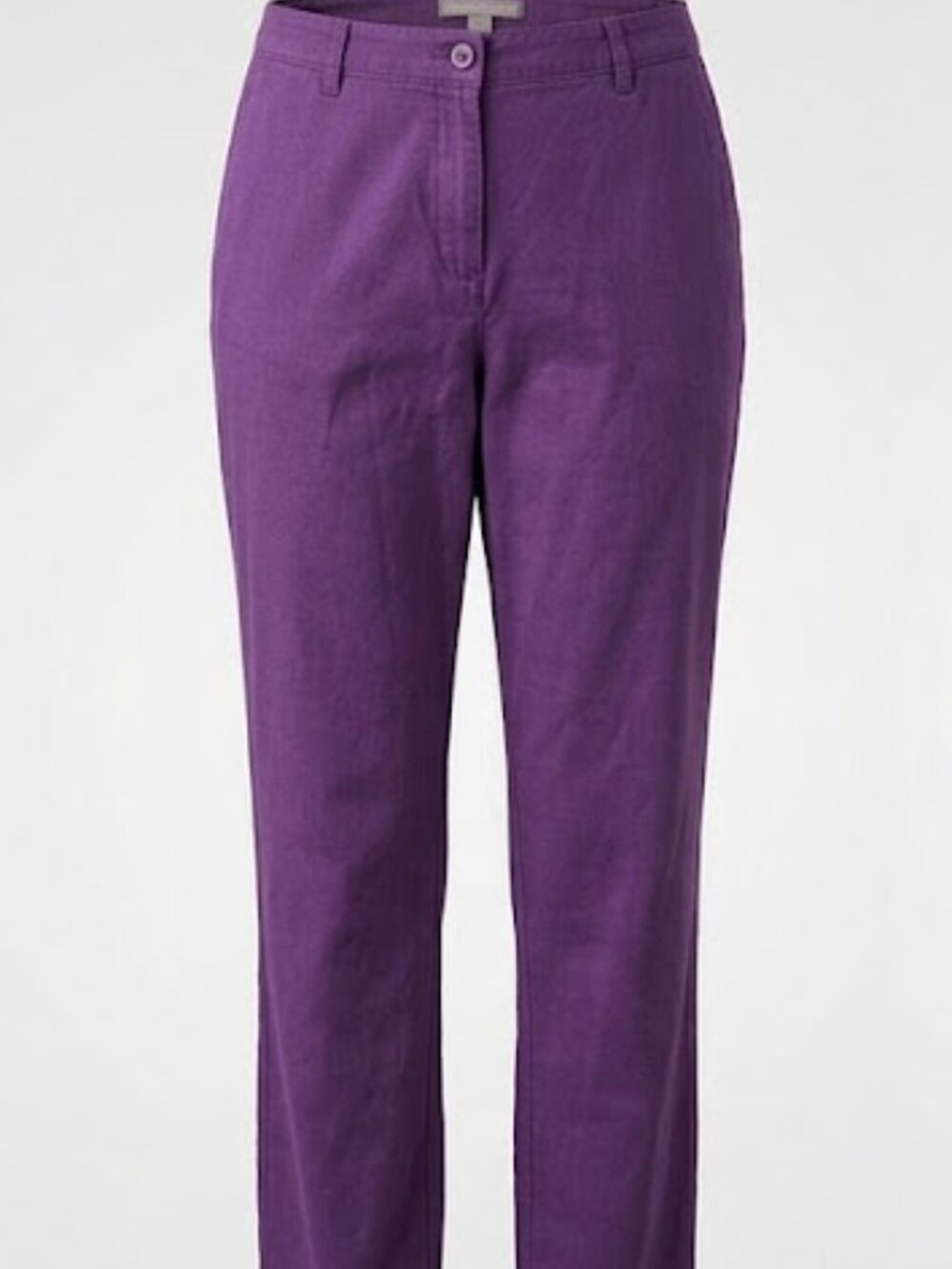 Woman Within Purple Flat-Front Pants Size 42W